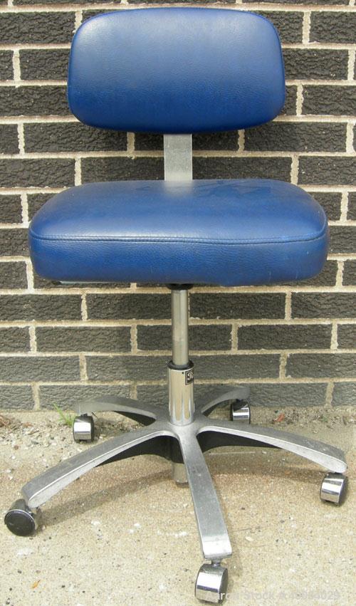 Used Royal model R02, blue doctor's chair.  Mounted on casters
