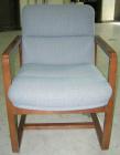 Used (1) Lot of (13) waiting room chairs with wooden arms.  Includes 2 chairs on casters.