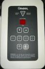 Used Gendex GX Pan X-Ray machine, model 110-0080G. Base mounted with control panel and operator control button. 1/60/120 volt.