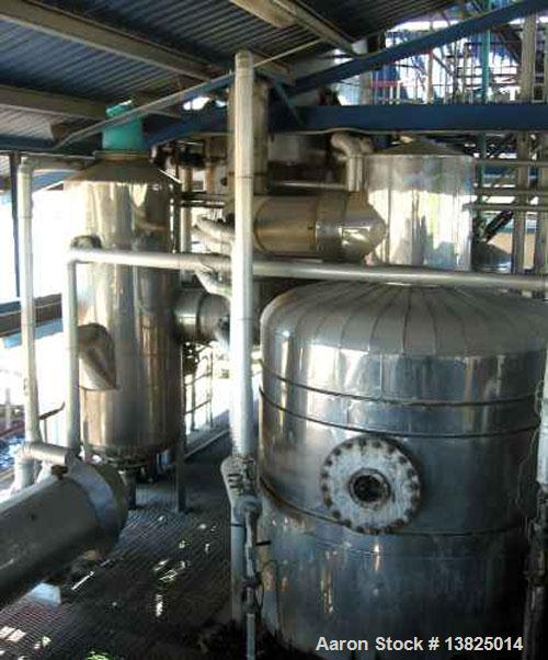 Used- Deodorizer and Physical Refining System, stainless steel. Rated for 60 mtpd (5,500#/hr). Two deodorizing/refining unit...