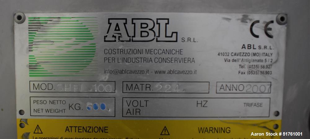 Used ABL Apple Peeling, Corer and Washing Line