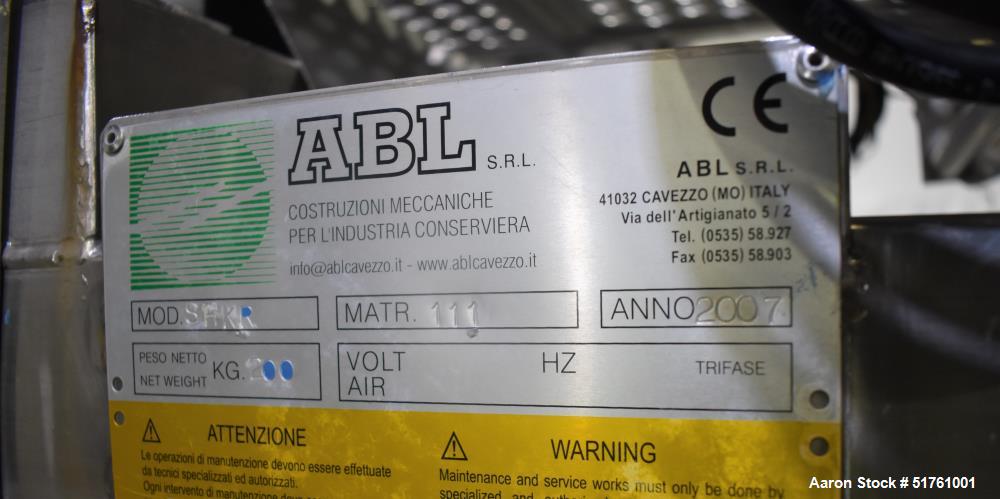 Used- ABL Apple Peeling, Corer and Washing Line