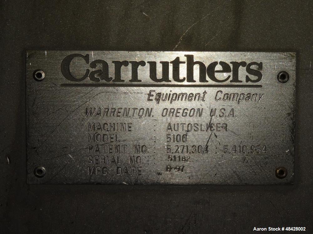Used Carruthers Auto Slicer/Dicer with Drop Chute