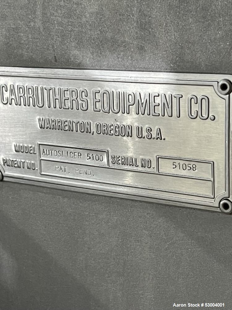 Carruthers Equipment Slicer, Model Autoslicer 5100