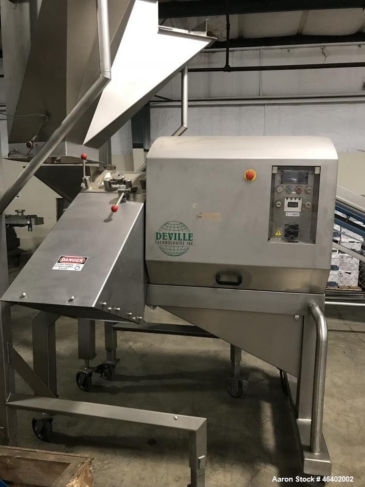 Used Deville Meat /Strip Cutter, Model CMD-3D. Stainless steel. Rated approximately 6,000 to 10,000 lbs per hour. Mfg. 2007.