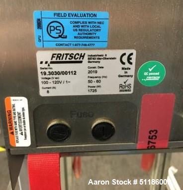Used Fritsch International High Speed Cutting Mill