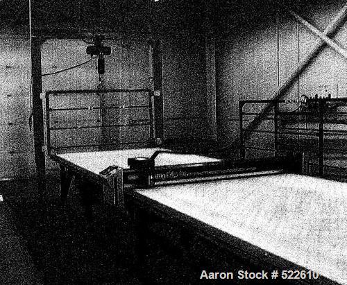Used Gerber Technology Gerbercutter, Model DCS 2500. Length of table 36 feet (11 meter), divisible; width of table 59" (1500mm), working width 47" (1200mm); all parts packed. European standard: 110V/...