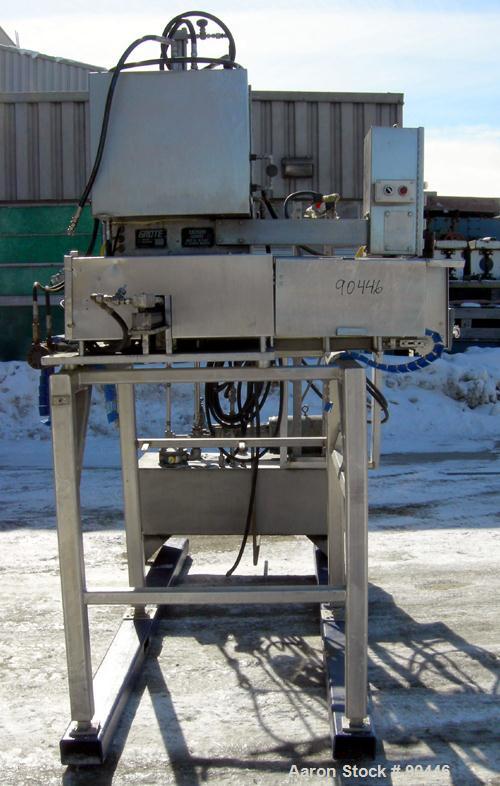 Used Grote Cheese Shredder, Model 200-D-100, 304 Stainless Steel. Approximate capacity 20# blocks of cheese. Shredder accepts a block of cheese and slices blocks directly into a shredding grate. Shre...