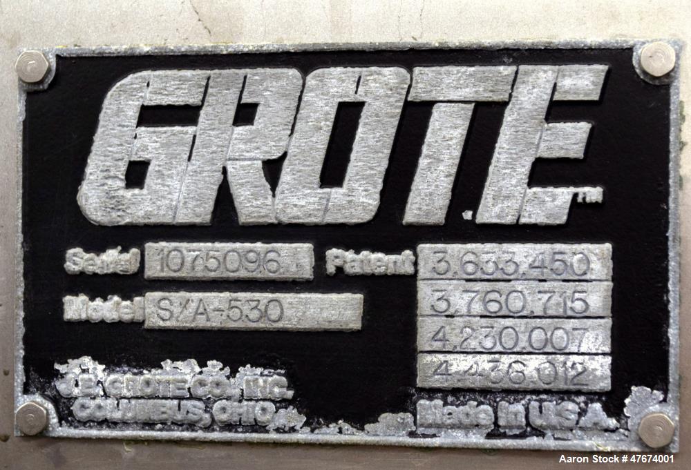 Used Grote Model S/A-530 Single Lane Slicer/Applicator.