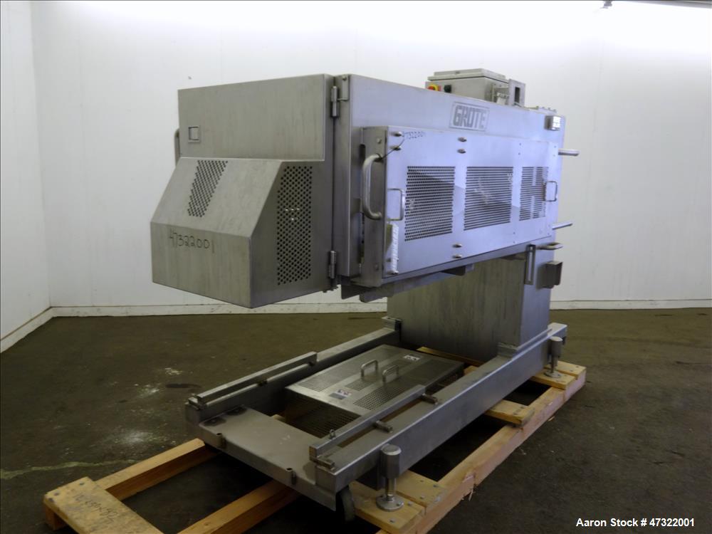 Used Grote Model S/A-640-E Slicer/Applicator, Stainless Steel.
