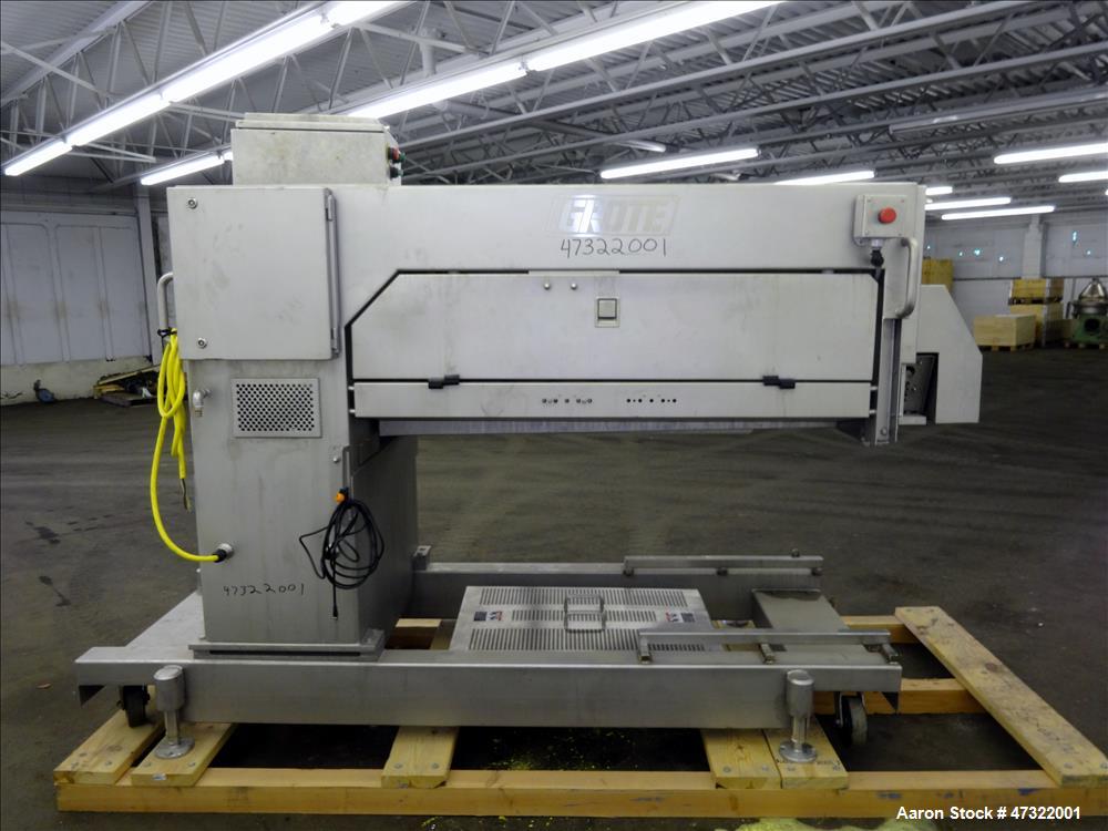 Used Grote Model S/A-640-E Slicer/Applicator, Stainless Steel.