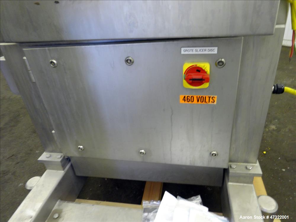Used Grote Model S/A-640-E Slicer/Applicator, Stainless Steel.