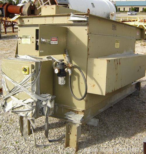 Used J.C. Steele & Sons Noodle / Aggregate Cutter. Unit is designed to cut extruded wet clay with wire string rotating cutter. Complete with motor and shaft mount speed reducer drive. Shipping dimens...