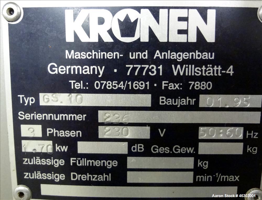 Used Kronen Chive Cutter, Model GS10.
