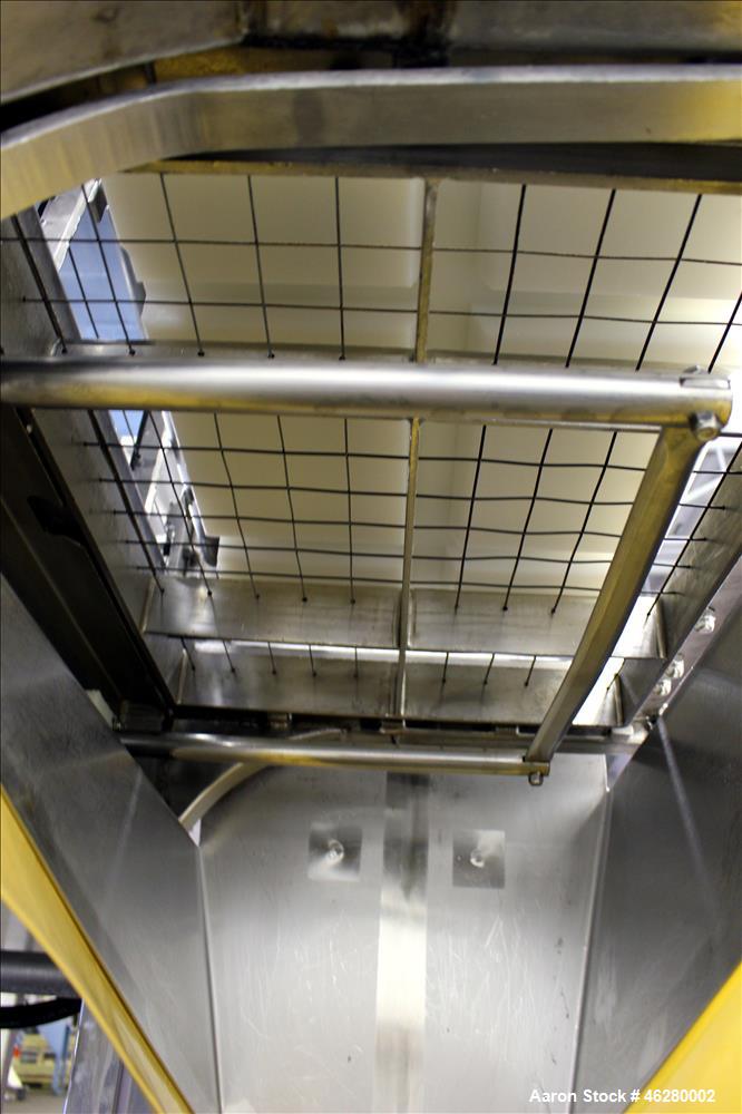 Used Marchant Schmidt Pneumatic Cheese Cubing Machine, Model MS80. Machine is rated at speeds up to 10,000 pounds per hour. Handles (2) 40 pound blocks of cheese, 2 blocks per cycle. Designed for har...