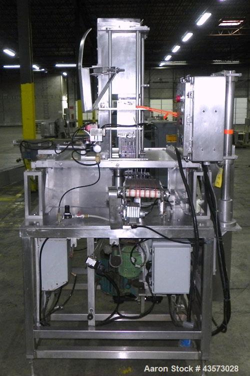 Used Meat Machinery Manufacturers Meat Slicer. Mounted on a stainless steel frame.