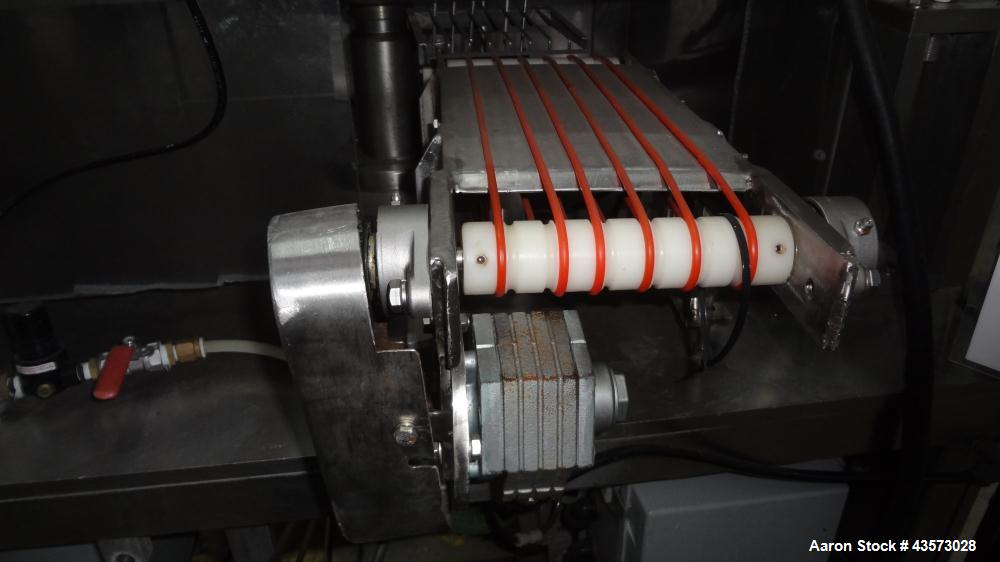 Used Meat Machinery Manufacturers Meat Slicer. Mounted on a stainless steel frame.