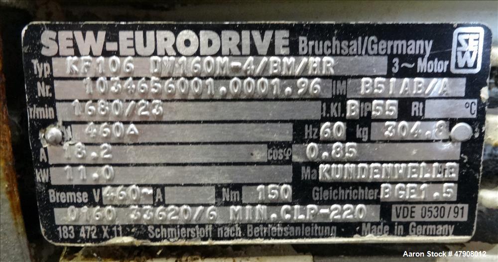Used Stephan High Speed Mixer, Model TK 600, 304 Stainless Steel.