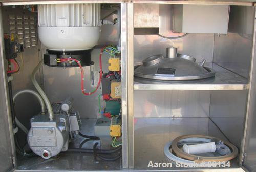 USED: Stephan vertical cutter-mixer, model UMC12-F/3, 304 stainless steel. (1) 12 liter jacketed mixing bowl approximately 12-1/2" diameter x 7" deep. Dished top cover with sightglass. Unit includes ...