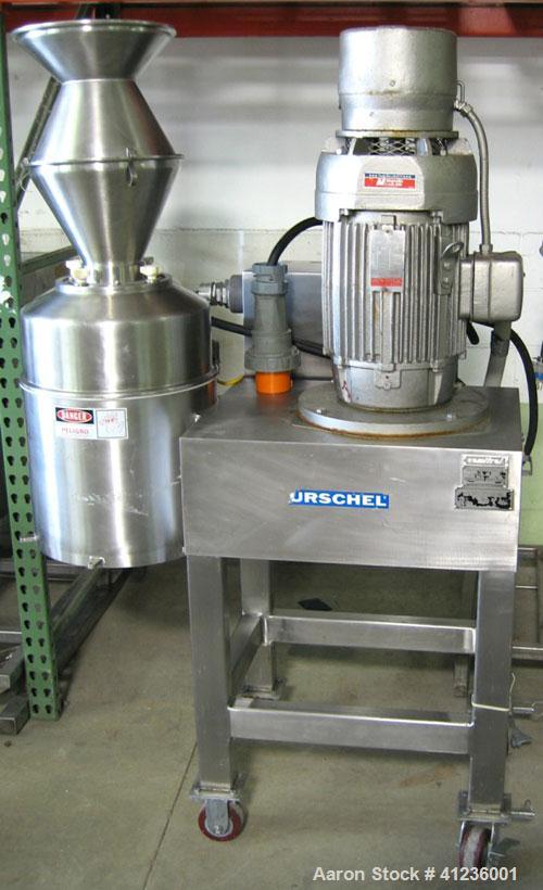 Used Urschel Comitrol Processor, Model 1700. 15 hp, greasepack spindle, Urshalloy 3M030090 U cutting head, doglet impeller. Mfg 1989.
