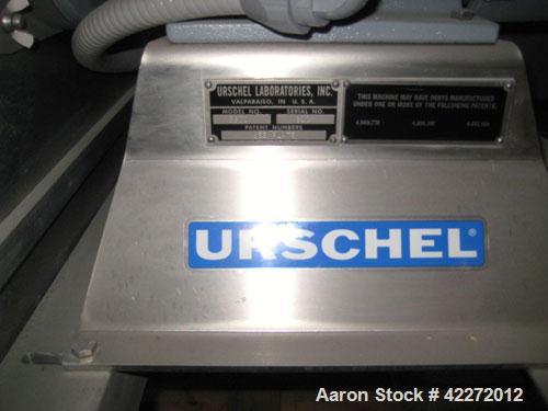 Unused- Urschel Comitrol Processor, model 3600, 304 stainless steel. Approximate 7'' diameter x 3'' deep cutting head, impeller driven by a 10 hp, 3/60/230/460 volt, 3525 rpm motor with a Sterns brak...