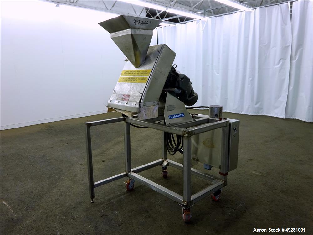 Used Urschel Comitrol Processor Slant, Model 3600, 304 Stainless Steel.