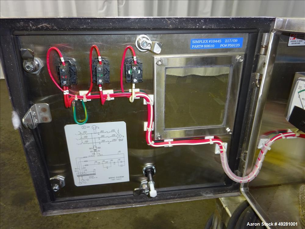 Used Urschel Comitrol Processor Slant, Model 3600, 304 Stainless Steel.