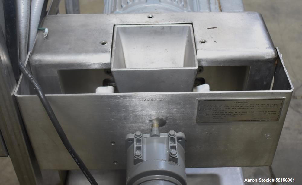 Used- Urschel Comitrol Processor, Model 3600, Stainless Steel. Approximate 7" diameter x 3" deep cutting head, impeller driv...