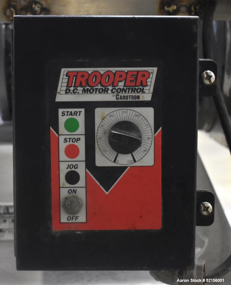 Used- Urschel Comitrol Processor, Model 3600, Stainless Steel. Approximate 7" diameter x 3" deep cutting head, impeller driv...