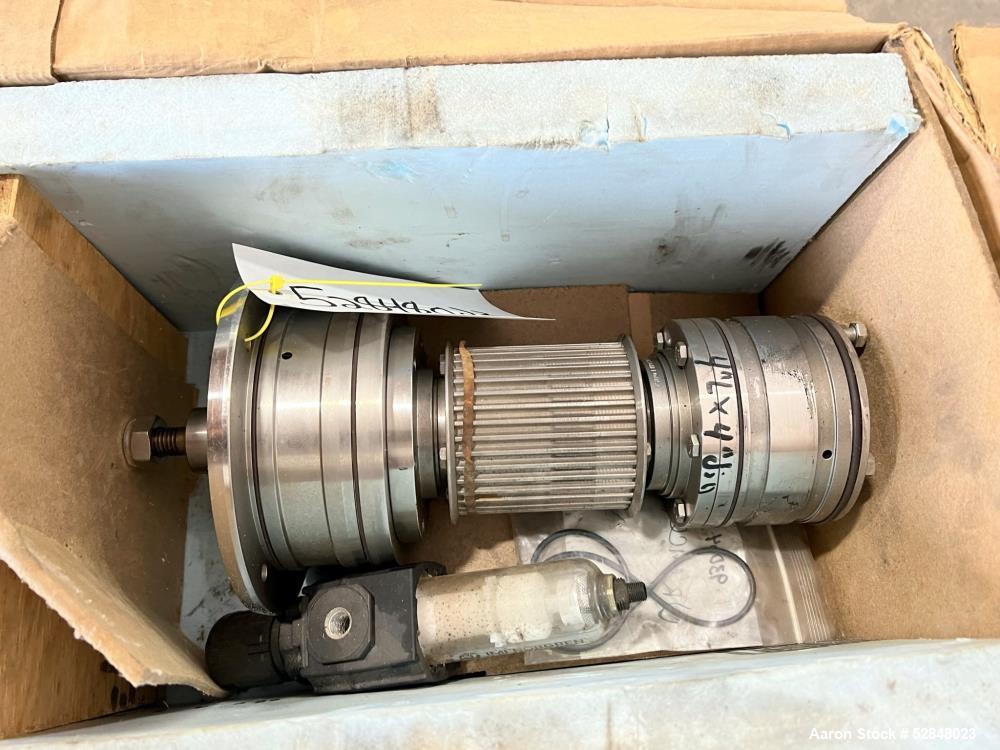 Used- Urschel Comitrol Spindle Drive Assembly, for a Model 9300, Stainless Steel Construction. 4" diameter x 4" long.