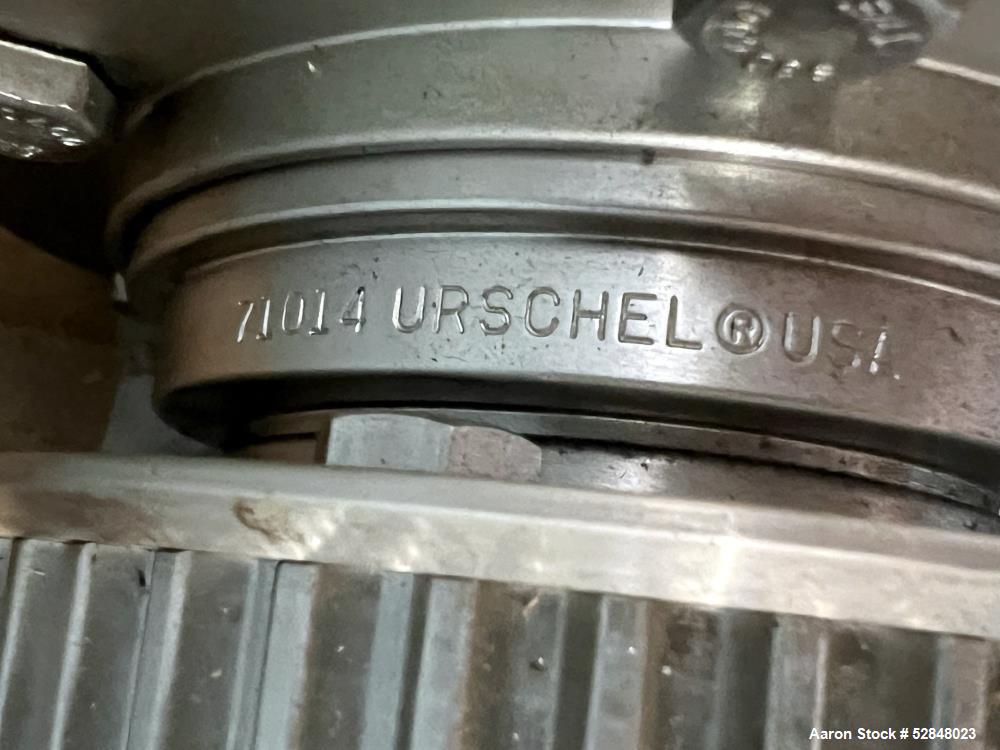 Used- Urschel Comitrol Spindle Drive Assembly, for a Model 9300, Stainless Steel Construction. 4" diameter x 4" long.