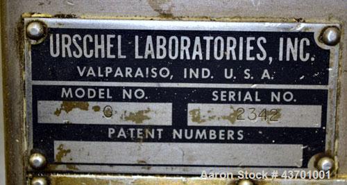 Used Urschel Model G Dicer. Unit is rated to 22,000 lbs per hour. Accepts up to a 5 1/2" diameter product log; utilizes slice, crosscut, and circular knives. Cut thickness range:  slicing blade 1/8" ...