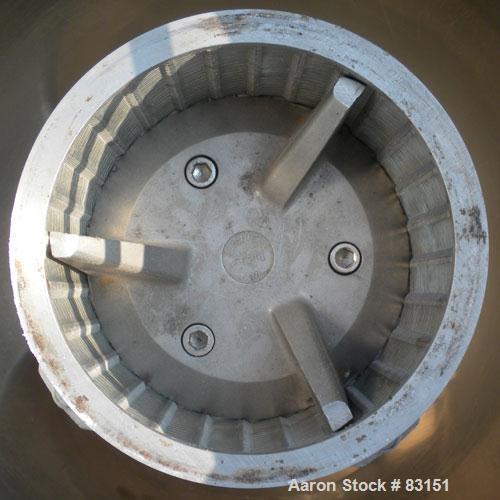 Used Urschel Comitrol Processor, Model MG, 304 stainless steel. Approximately 6" diameter x 3" deep cutting head. 3 blade impeller. Driven by a 20 hp, 3/60/208-220/440 volt, 3530 rpm motor. 5" diamet...