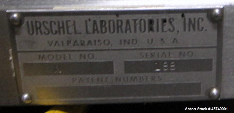 Used 10" Urschel Granulator/Slitter/Scarifier, Model N.  Serial # 188