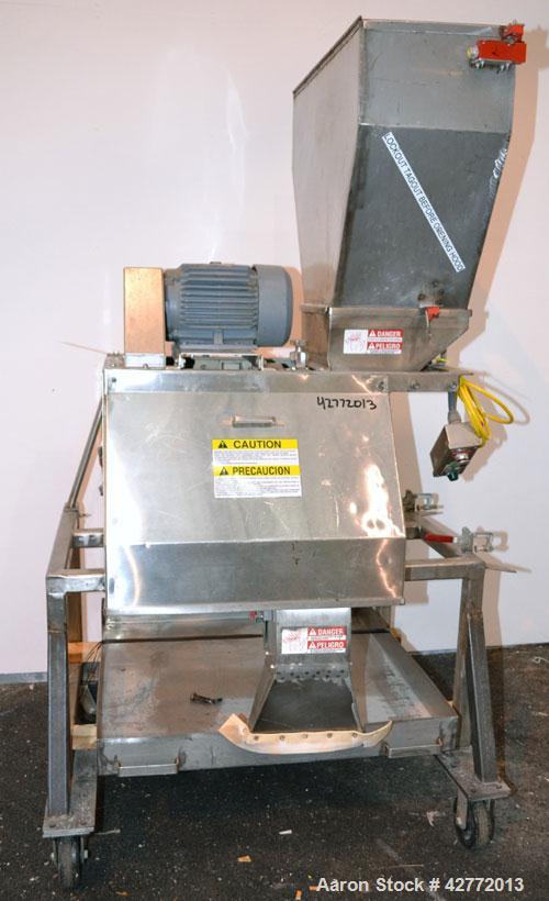 Used Urschel Slicer, Model RA-A, 304 Stainless steel. Designed to uniformly dice, strip cut, or slice. Slice thickness 1/16’’ to 3/8’’, circular knife cuts 1/8’’ to 1’’, crosscut knife cuts .05’’ to ...
