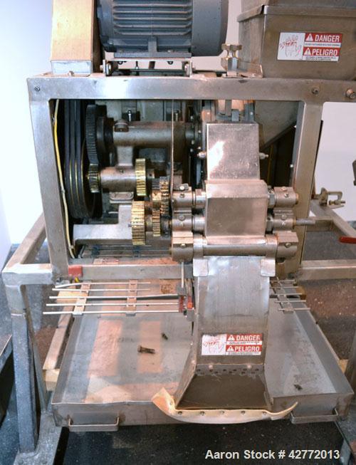 Used Urschel Slicer, Model RA-A, 304 Stainless steel. Designed to uniformly dice, strip cut, or slice. Slice thickness 1/16’’ to 3/8’’, circular knife cuts 1/8’’ to 1’’, crosscut knife cuts .05’’ to ...