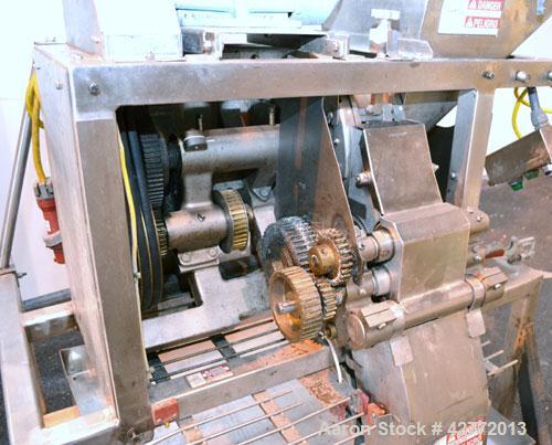 Used Urschel Slicer, Model RA-A, 304 Stainless steel. Designed to uniformly dice, strip cut, or slice. Slice thickness 1/16’’ to 3/8’’, circular knife cuts 1/8’’ to 1’’, crosscut knife cuts .05’’ to ...