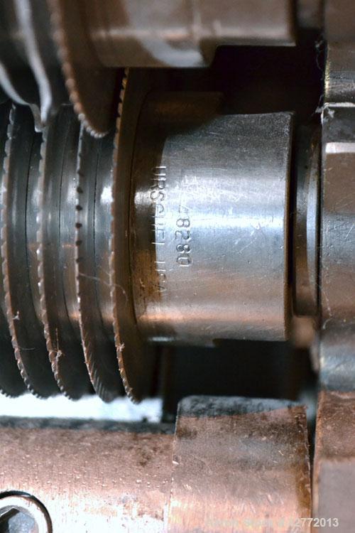 Used Urschel Slicer, Model RA-A, 304 Stainless steel. Designed to uniformly dice, strip cut, or slice. Slice thickness 1/16’’ to 3/8’’, circular knife cuts 1/8’’ to 1’’, crosscut knife cuts .05’’ to ...