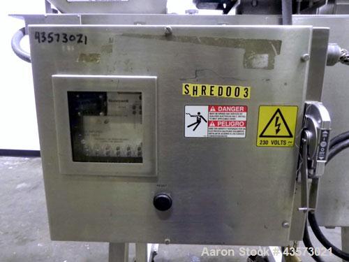 Used Urschel Model RA-A Dicer. USDA approved strip cutter and dicer. Unit will cut pieces as small as 1/16" x 1/8" x 1/16" and as large as 3/8" x 1/2" x 3/4". To cut different size pieces, change par...