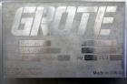 Used Grote Model S/A-640-E Slicer/Applicator, Stainless Steel.