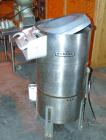 USED: Hobart peeler, model 6430T. Body is 304 stainless steel, 20-1/2