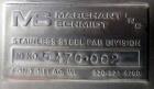 Used Marchant Schmidt Pneumatic Cheese Cubing Machine, Model MS80