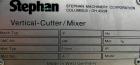 USED: Stephan vertical cutter-mixer, model UMC12-F/3, 304 stainless steel. (1) 12 liter jacketed mixing bowl approximately 12-1/2