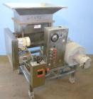 Used Urschel Model 2100 Comitrol Slicer. Urcshel 66755 3K030240U stainless steel cutting head. 30'' Deep stainless steel hopper with 22'' x 30'' infeed opening. Blunt blade horizontal agitator and st...