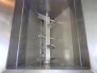 Used Urschel Model 2100 Comitrol Slicer. Urcshel 66755 3K030240U stainless steel cutting head. 30'' Deep stainless steel hopper with 22'' x 30'' infeed opening. Blunt blade horizontal agitator and st...