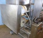 Used Urschel Model 2100 Comitrol Slicer. Urcshel 66755 3K030240U stainless steel cutting head. 30'' Deep stainless steel hopper with 22'' x 30'' infeed opening. Blunt blade horizontal agitator and st...
