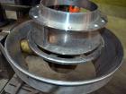 Used Urschel Slicer, Model CC, Stainless Steel. Maximum input product size 3-1/2”. Unit consists of: Swing away feed hopper, upper, and lower discharge chute, bearing housing, and cutting head suppor...