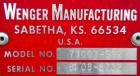 Used Stainless Steel Wenger Belt Cutting Conveyor, Model 73003-992
