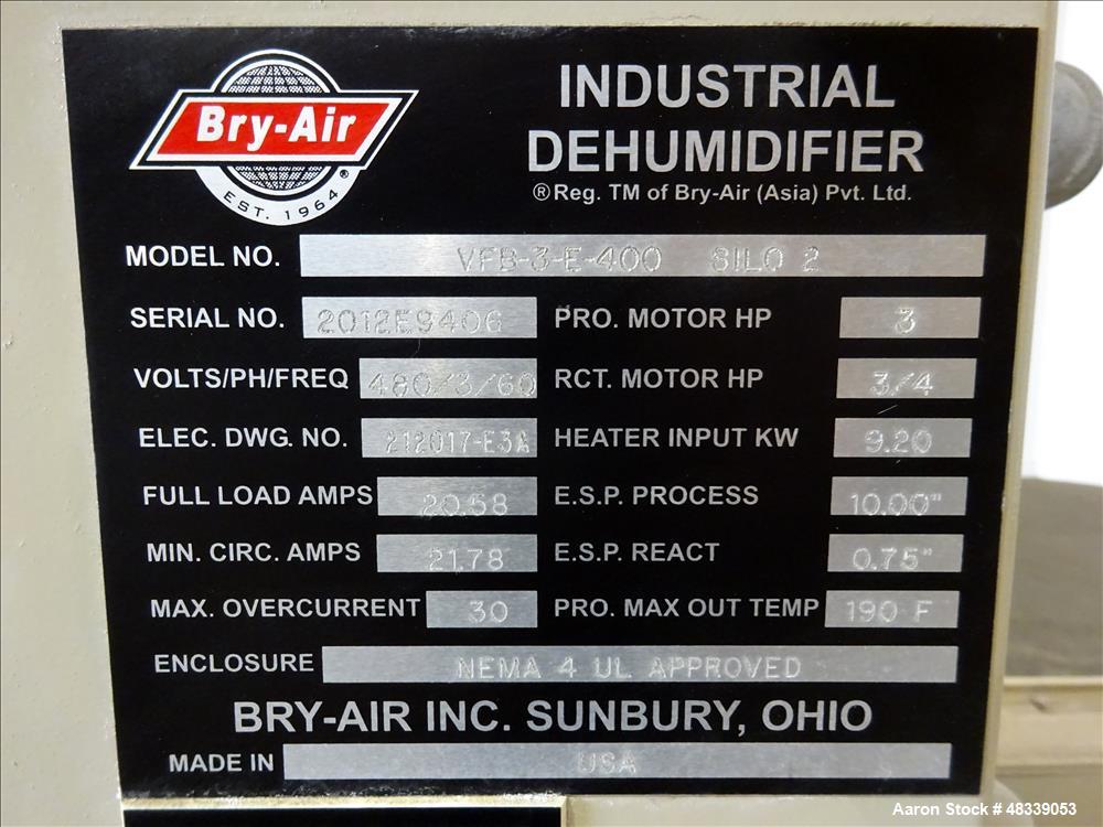 Used Bry-Air Dehumidification System, Model VFB-3-E-400.