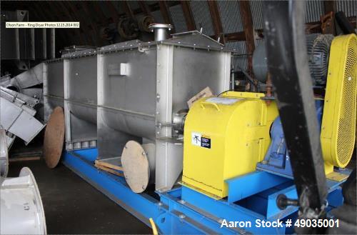 Unused- GEA Barr Rosin P-Type / Feed-Type Ring Dryer. Open circuit, 21" x 30". 304 L Stainless steel. Parameters: Feed Rate: 4,560 lb/hour. Feed Moisture: 55%. Product Rate: 2,115 lb/hour. Product Mo...